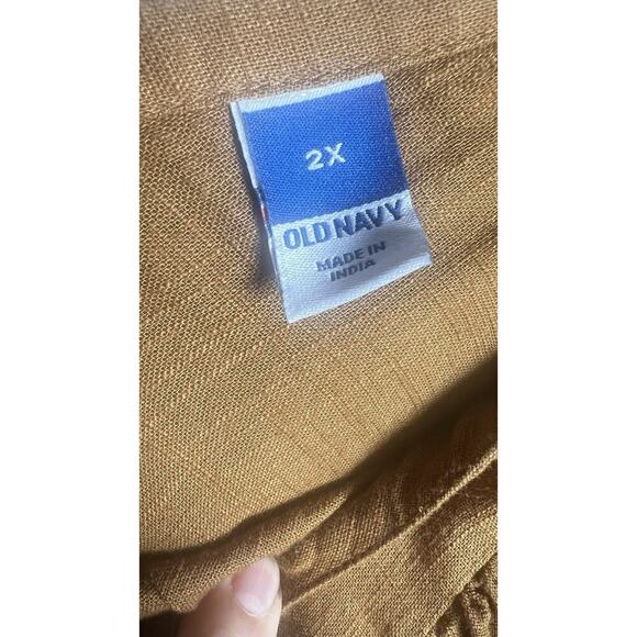 OLD NAVY Flutter-Sleeve 100% Cotton Mini Swing Crochet Dress Plus Size 2X Mocha - Picture 10 of 13